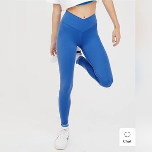 *Sold* Aerie blue crossover leggings